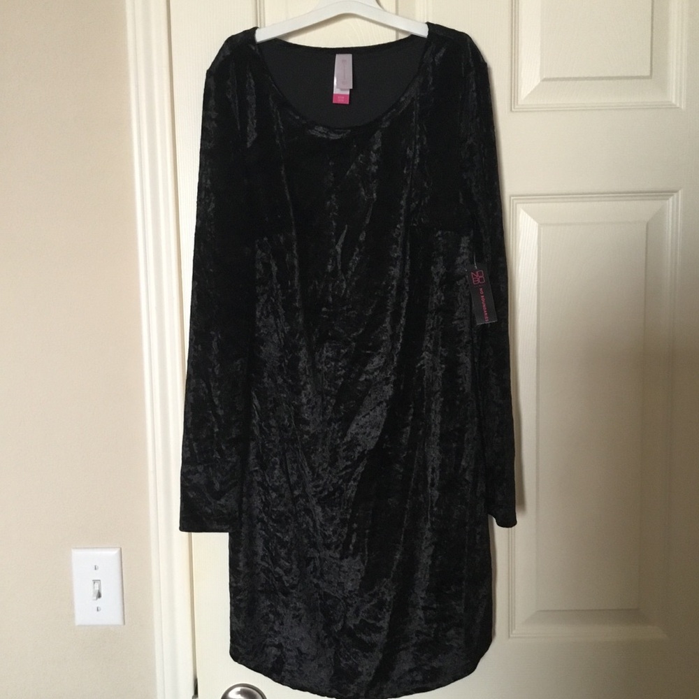 Classic Black Soft Velvet Dress Elegant Little black dress